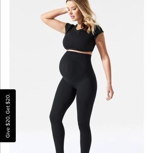 Blanqi black maternity leggings (M)